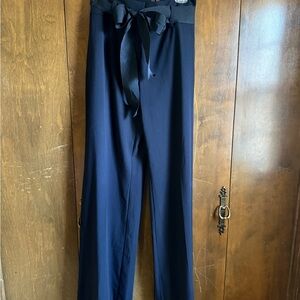 CAbi Black Drama Pants #644 with ribbon tie waist